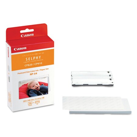 Canon Ink/Paper Combo 8567B001 (RP-54), 50 Page-Yield, Tri-Color, PK19 8567B001